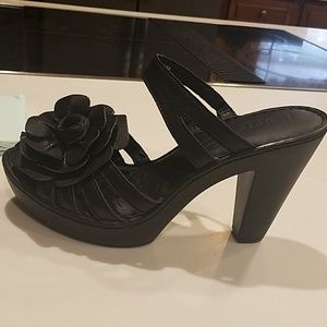 BORN Black Flower Heels